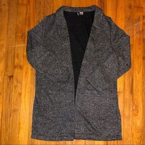H&M grey, blazer style cardigan